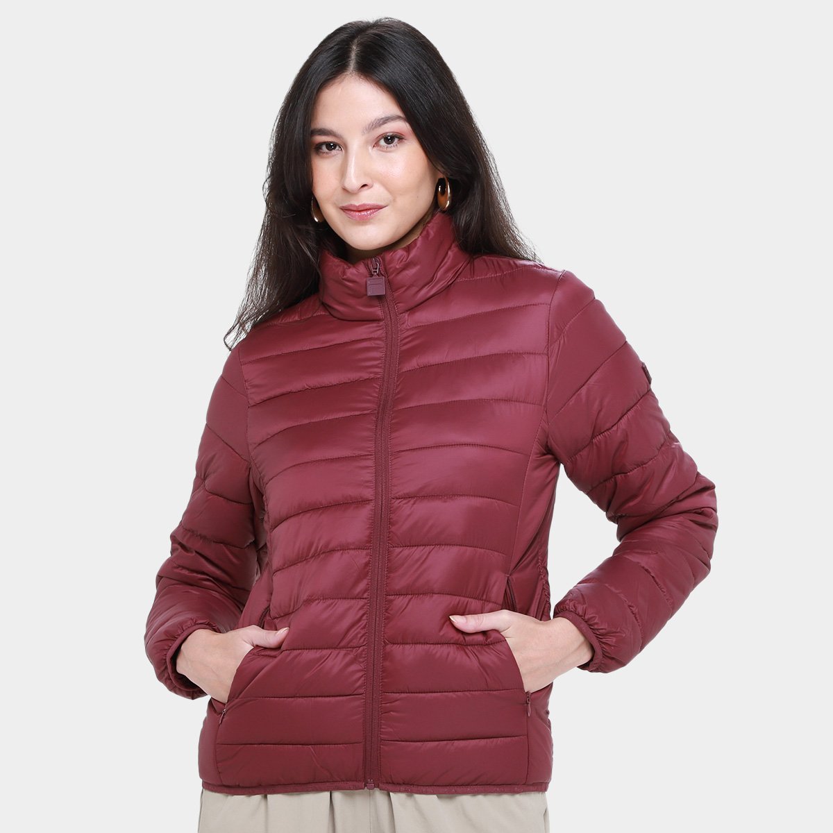 Miniatura Jaqueta Fila Touch Ligth Feminina Vinho - G
