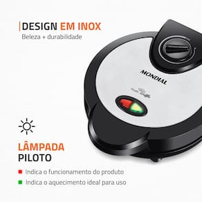 Máquina de Waffle Mondial Pratic Waffle GW-01 110V