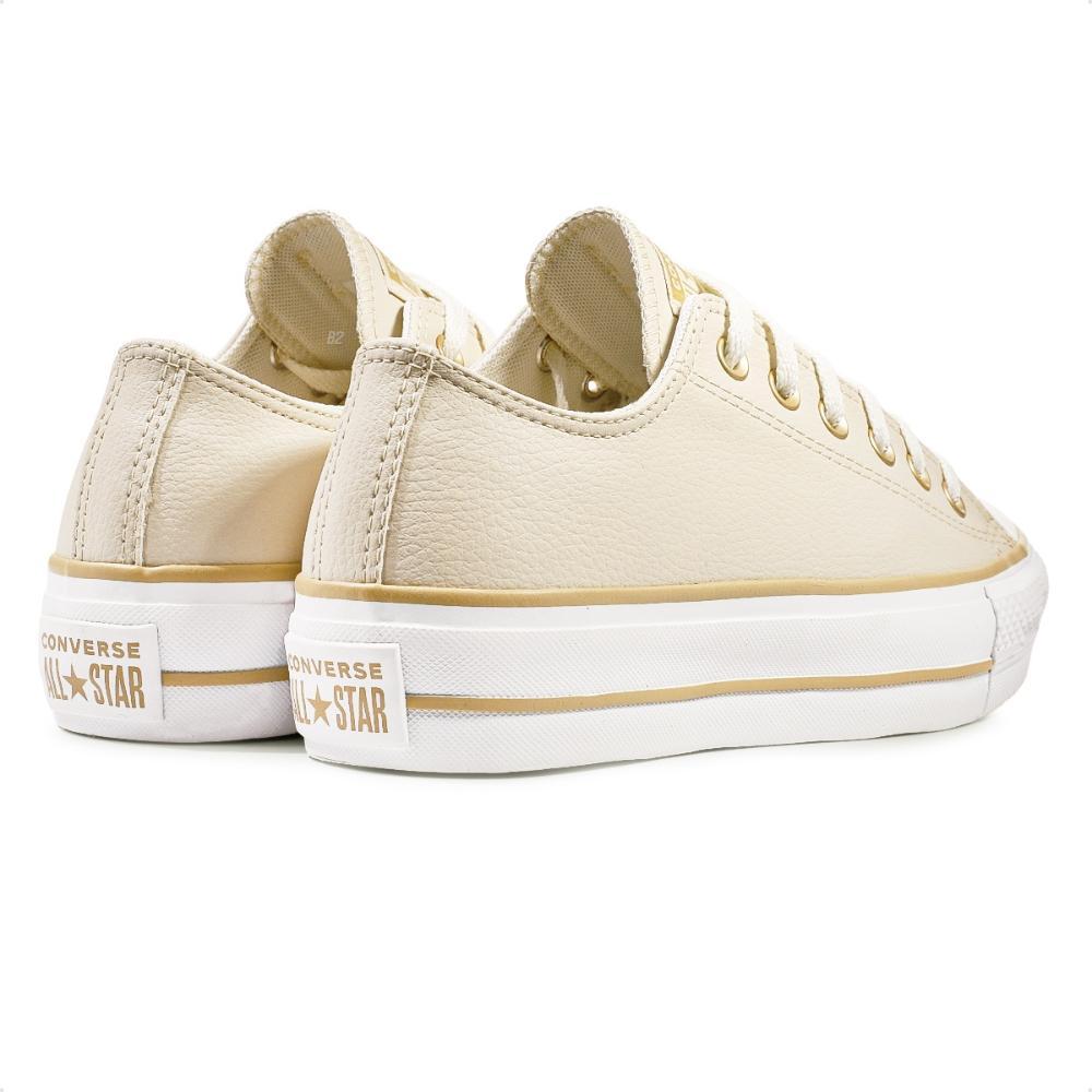 Miniatura Tênis Converse Chuck Taylor All Star Lift Feminino Bege / Branco - 33