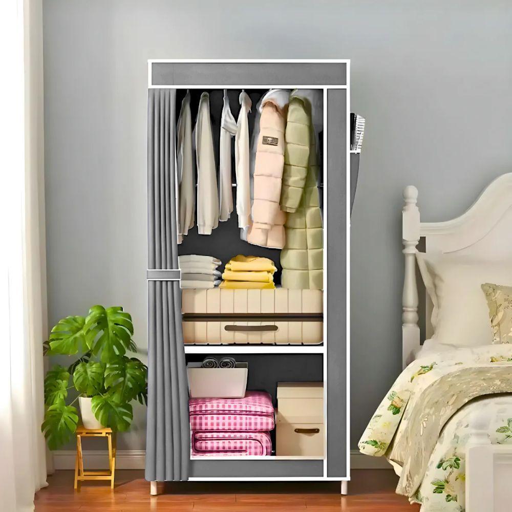Miniatura Guarda Roupa Closet Dobrável Organizador Com Capa De Tecido