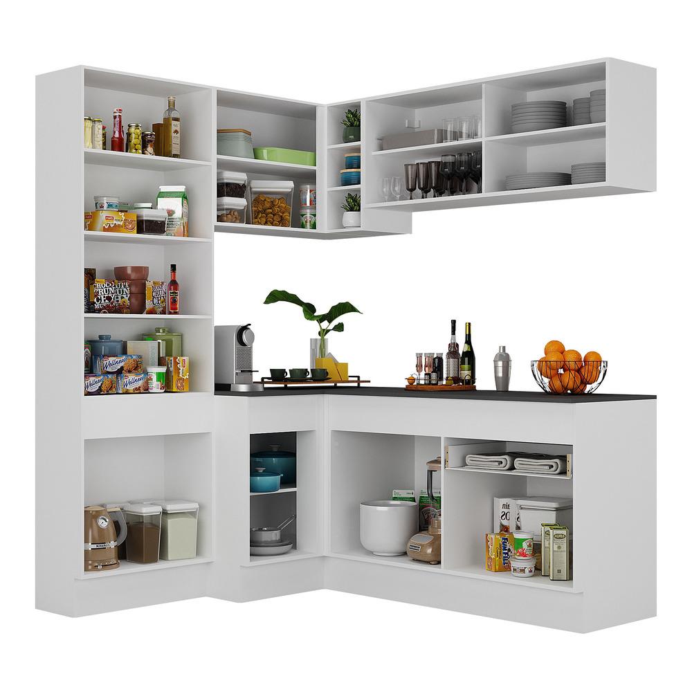 Miniatura Armário Cozinha Completa de Canto Veneza Multimóveis V2089 Branco