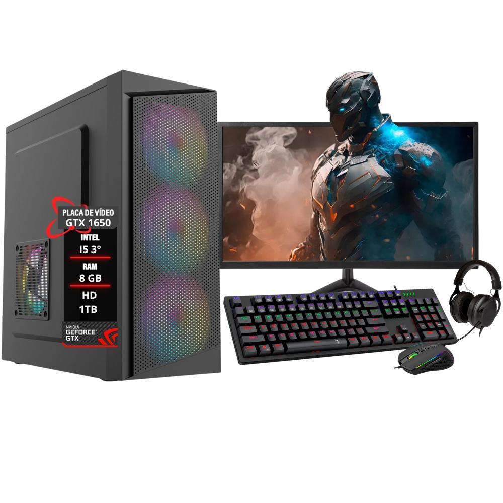 Miniatura Pc Gamer Completo I5 Gtx 1650 8Gb Ram Hd 1Tb Ssd 120Gb