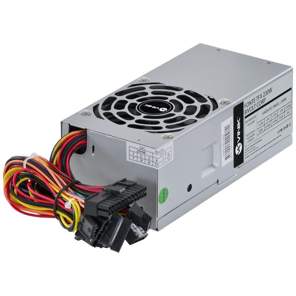 Miniatura Fonte Para Gabinete Slim Tfx 230w Real Bivolt Corp - Vft230