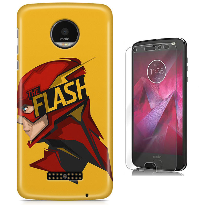 Miniatura Kit Capa Moto Z2 Play Flash E Pelicula