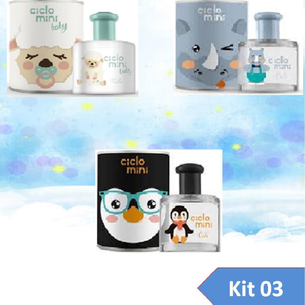 Miniatura Perfume Infantil Rino Pingucho Bee Kit 3 Un