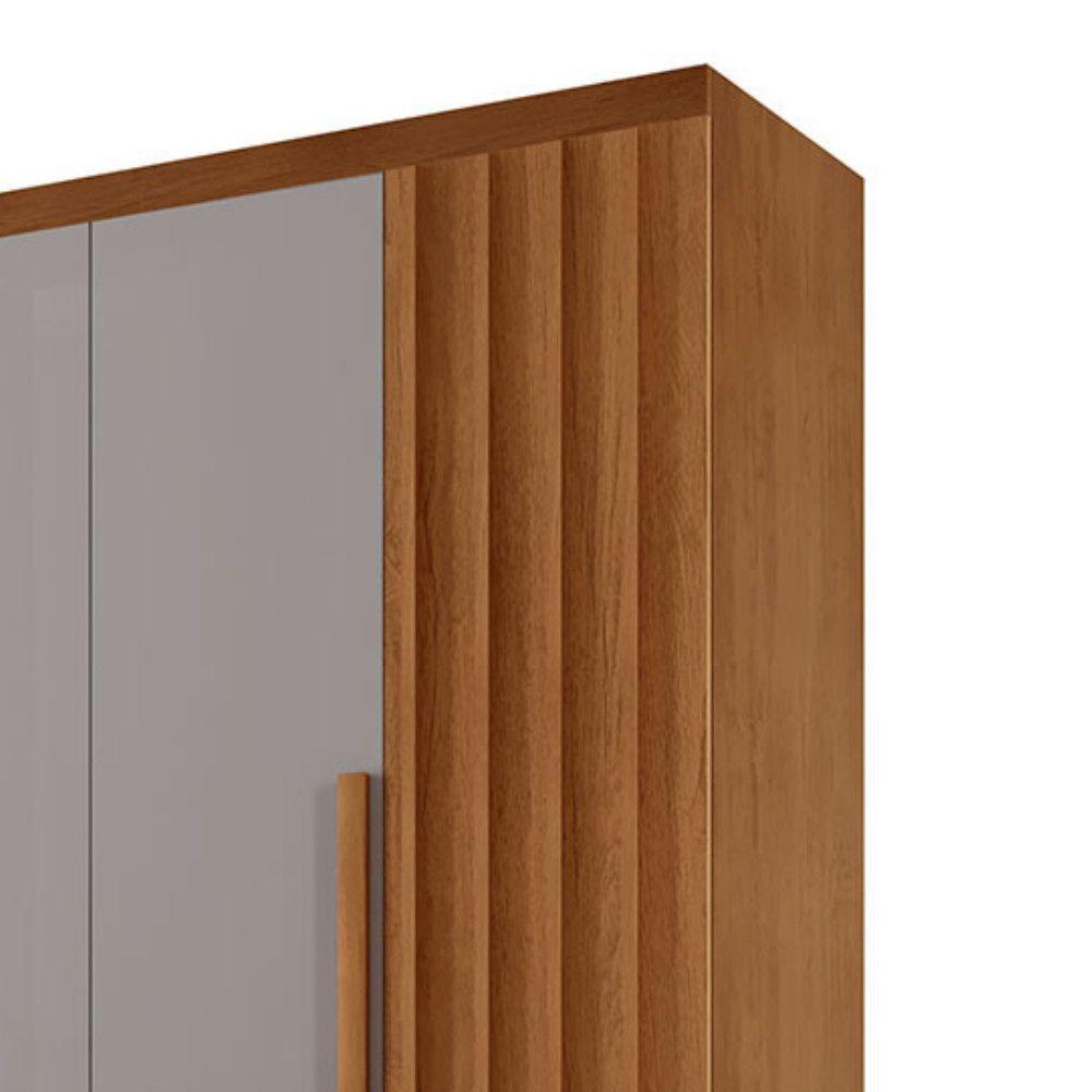 Guarda Roupa Casal Roma Mdf 6 Portas E 2 Gavetas Naturalle/off White