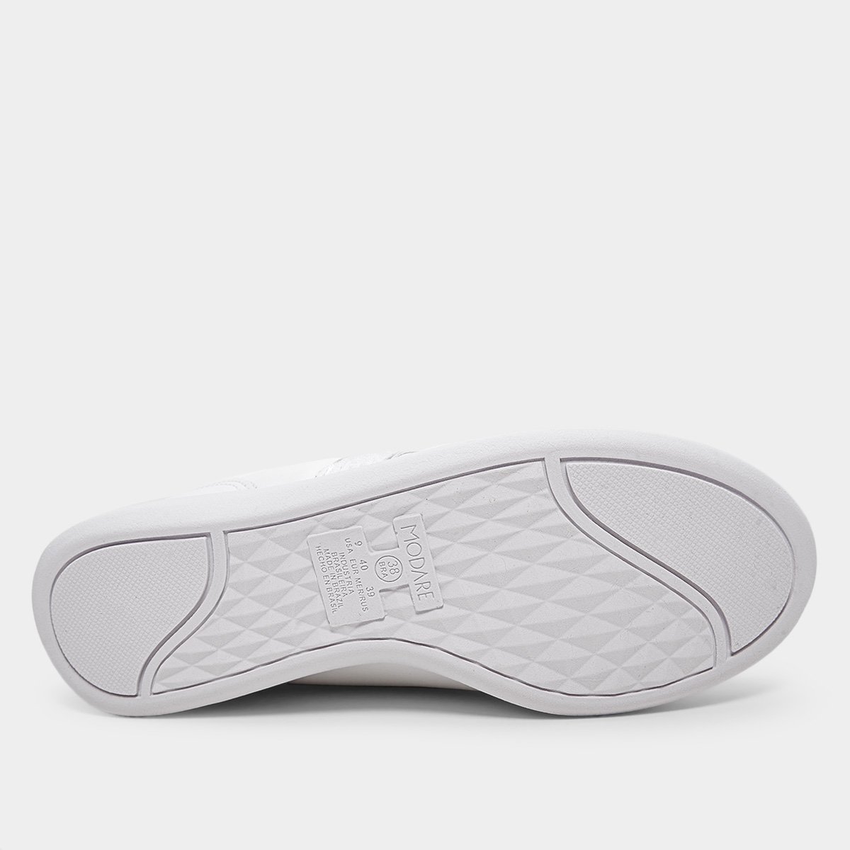 Miniatura Tênis Modare Básico 735823327897 Feminino Branco+prata - 34