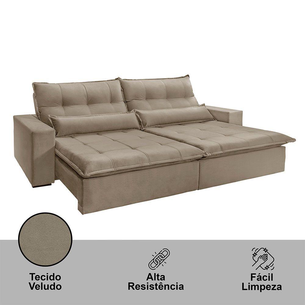 Miniatura Sofá Grecia Veludo 02 Módulos De 120m B25cm Meu Sofá Online B002 Veludo Capuccino