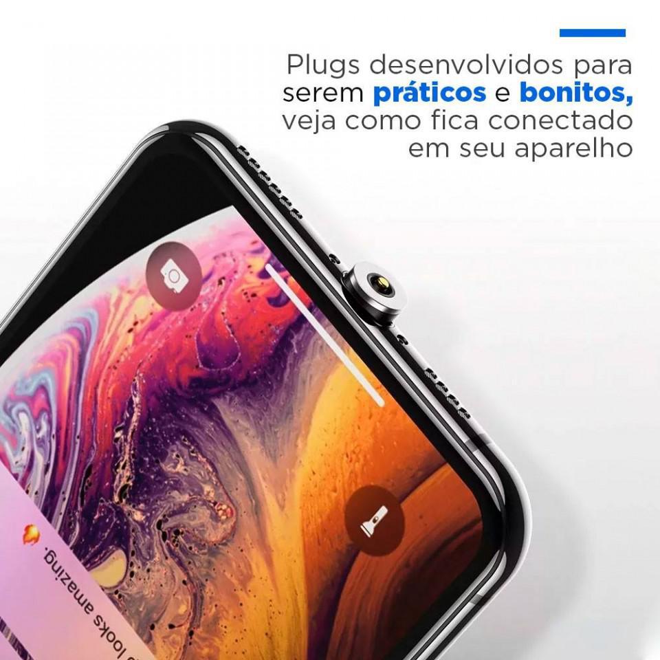 Cabo Magnético 3 Em 1 Vermelho