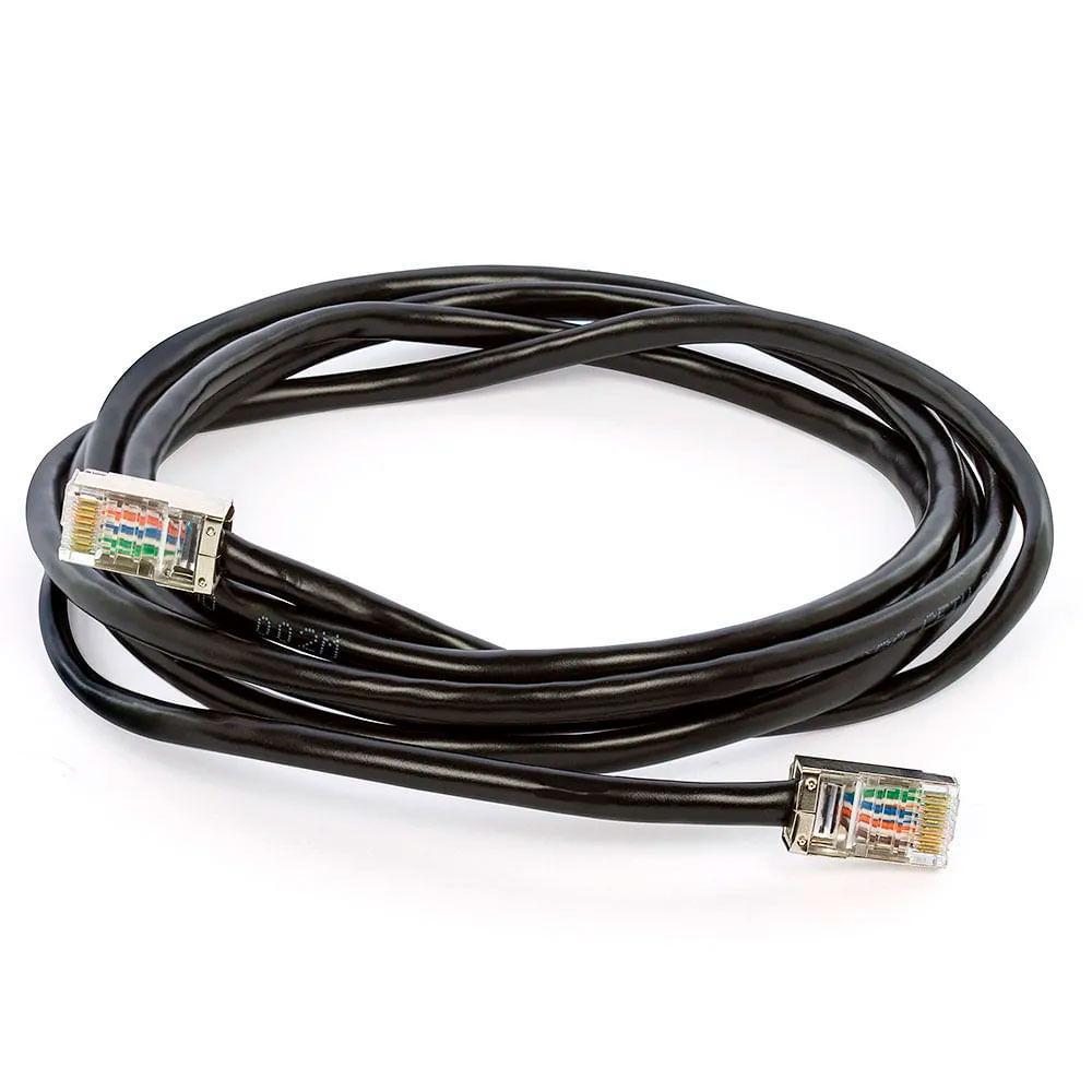 Miniatura Cabo De Rede Blindado Cat5E Com Rj45 Preto - 30 Metros