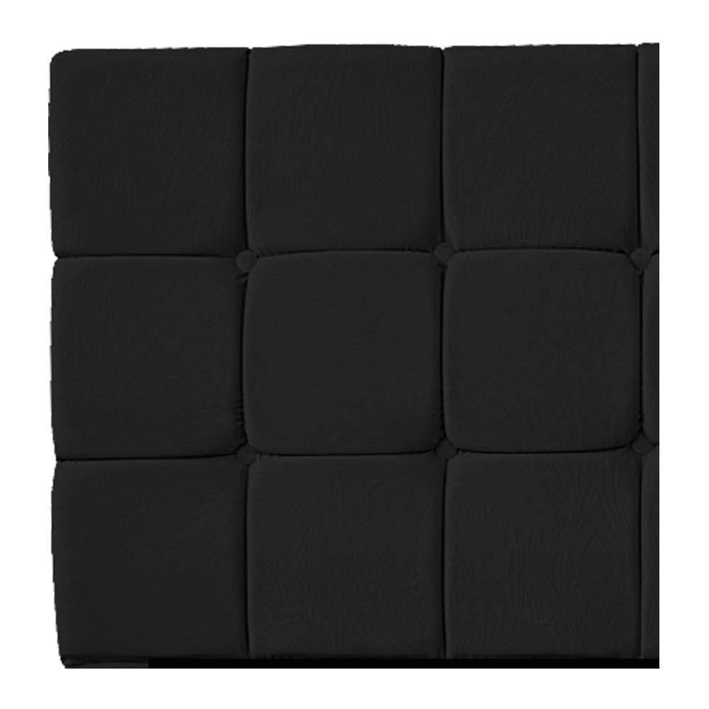 Miniatura Kit Cabeceira E Calçadeira Manchester 160 Cm Queen Size Suede - Adj Decor Cor Preto