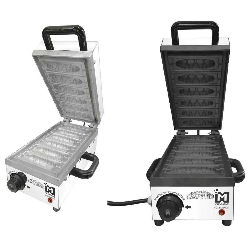 Miniatura Máquina Crepe Suíço Palito Inovamaq 6 Crepes - Modelo 127V