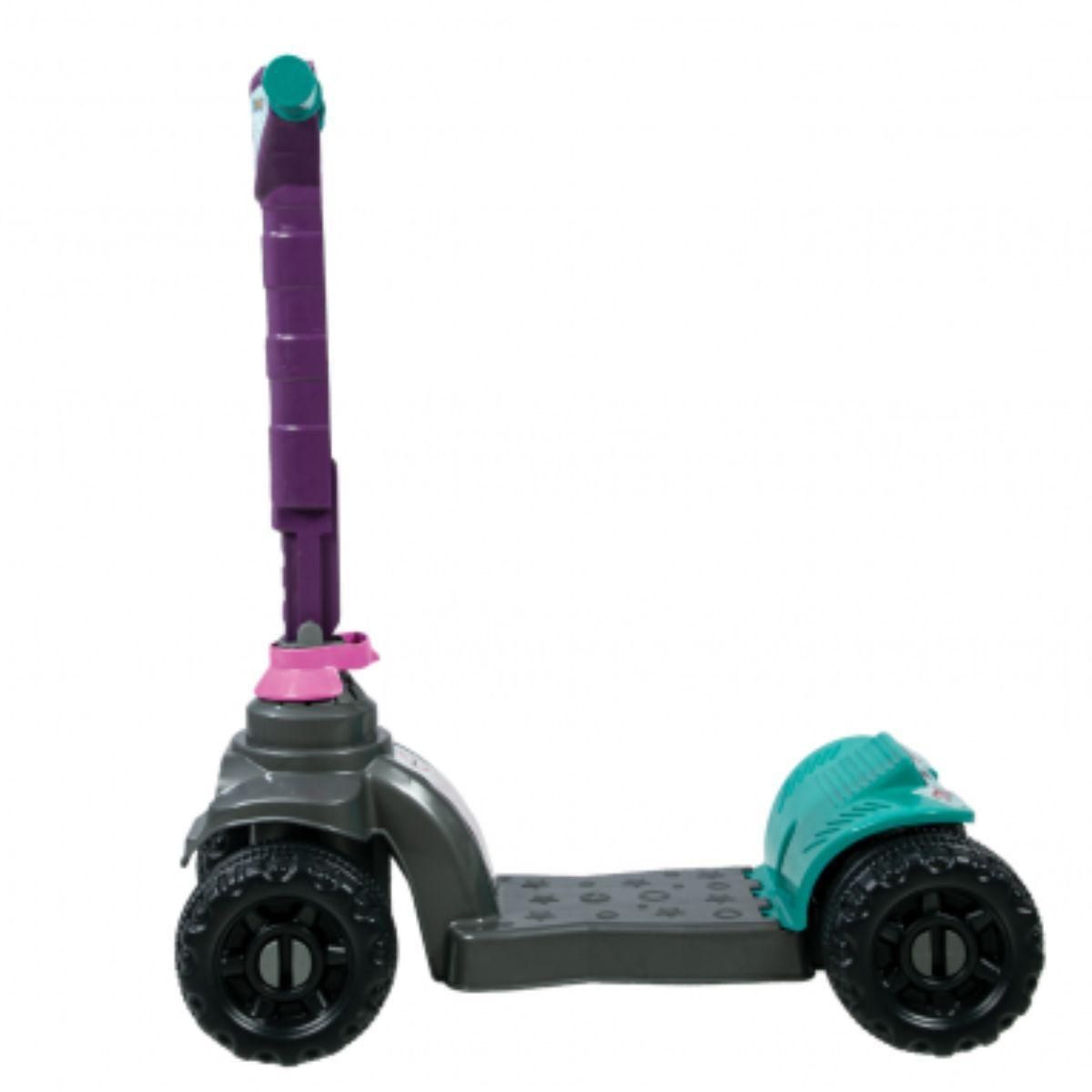 Miniatura Patinete Infantil Stik Tile Roxo 4 Rodas Kendy Brinquedos