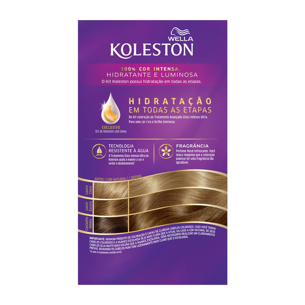 Miniatura Tintura Creme Koleston Wella Louro Cinza Claro 81 Kit Tinta de Cabelo Koleston Louro Cinza Claro 81