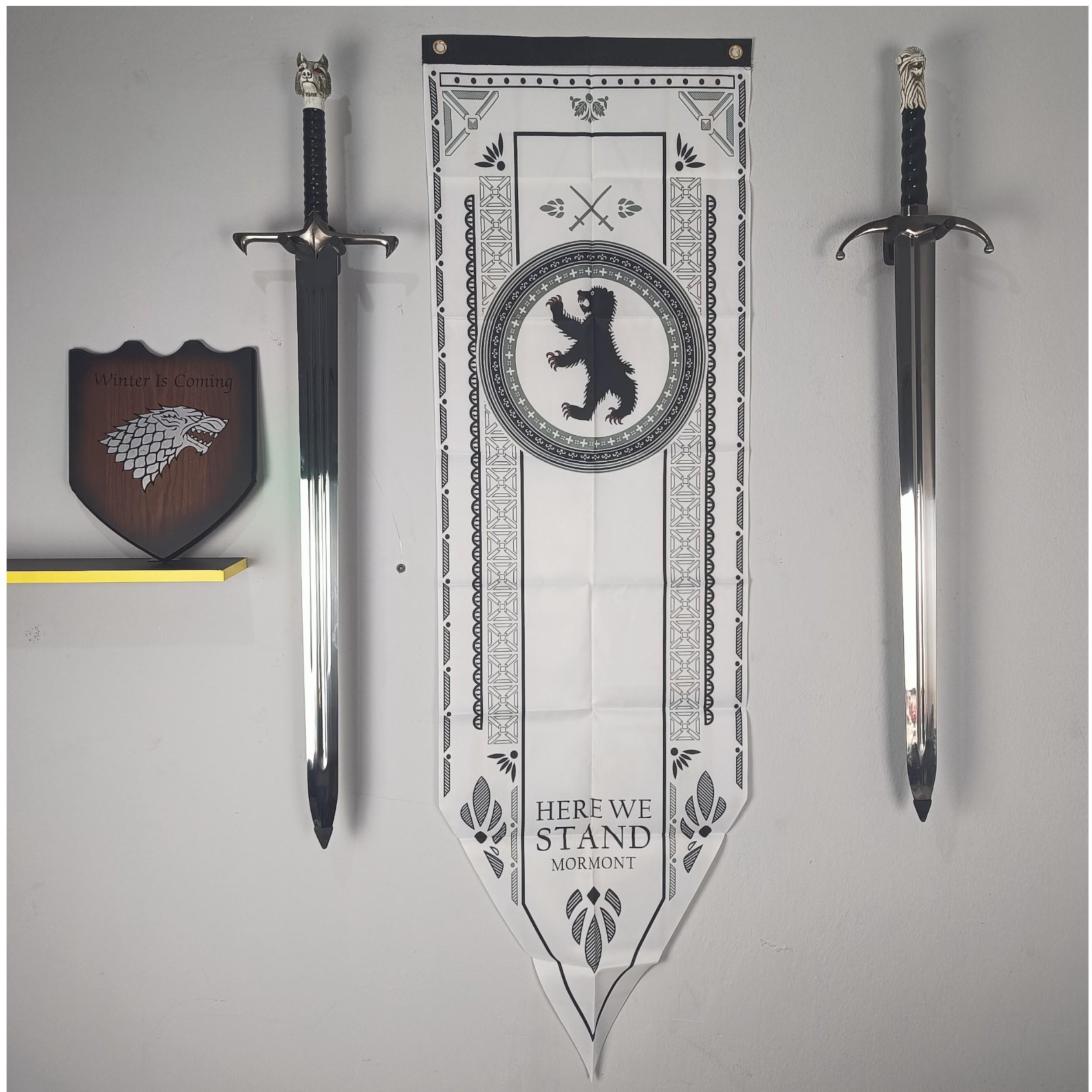 Miniatura Bandeira Flâmula Com Brasão Casa Mormont Game Of Thrones