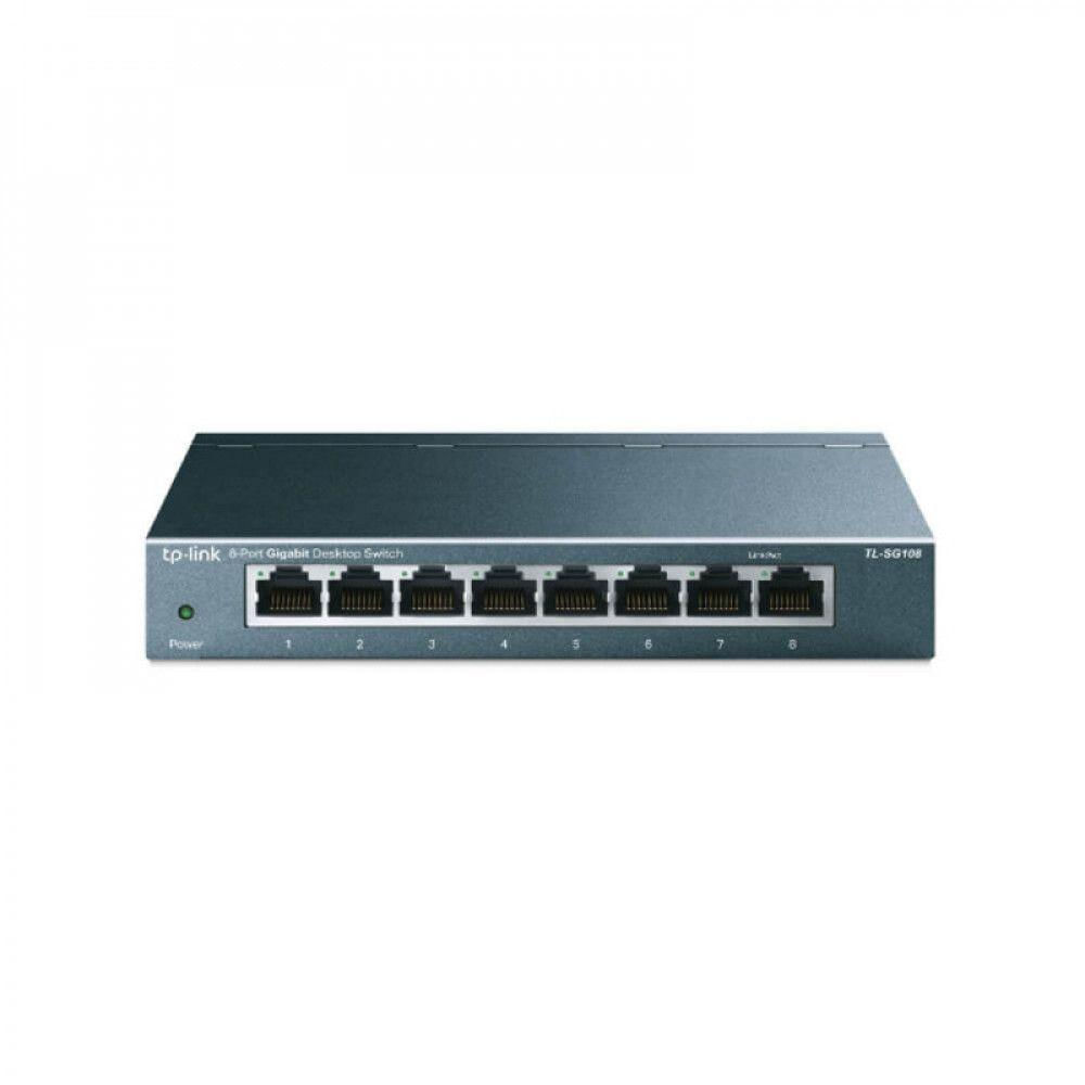 Miniatura Switch Tl-sg108 8 Portas Tp-link Acinzentado
