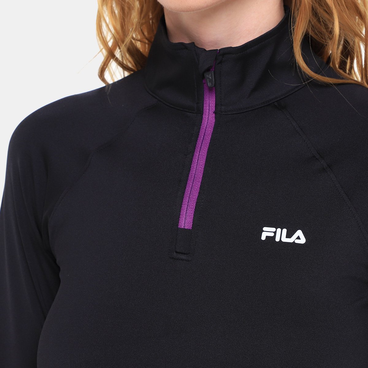 Miniatura Camiseta Manga Longa Fila Trail Feminina Preto - G