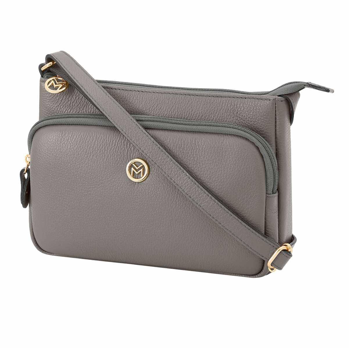 Miniatura Bolsa Feminina Transversal de Couro Mariart Rosalina