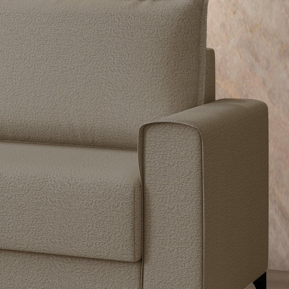 Miniatura Sofá 3 Lugares Chaise Lado Esquerdo Bege Escuro