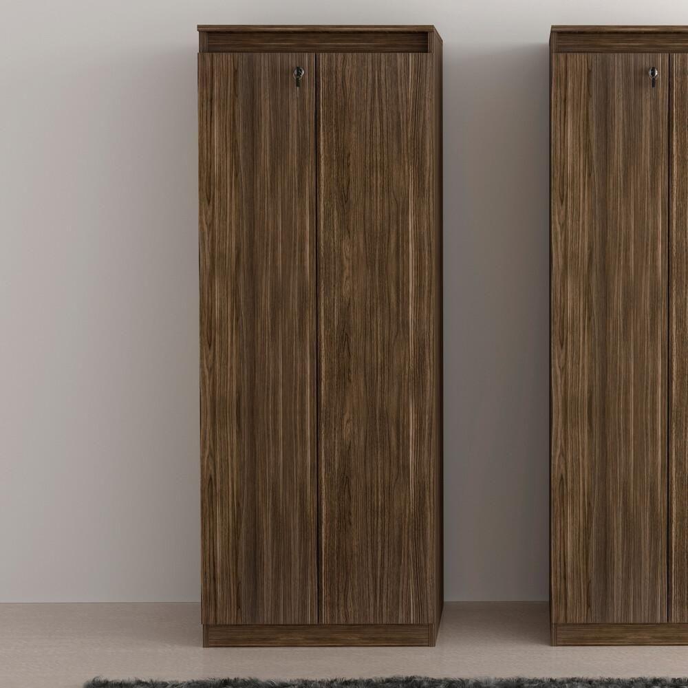 Miniatura Armário Escritório 2 Portas Multimóveis Cr25048 Nogal