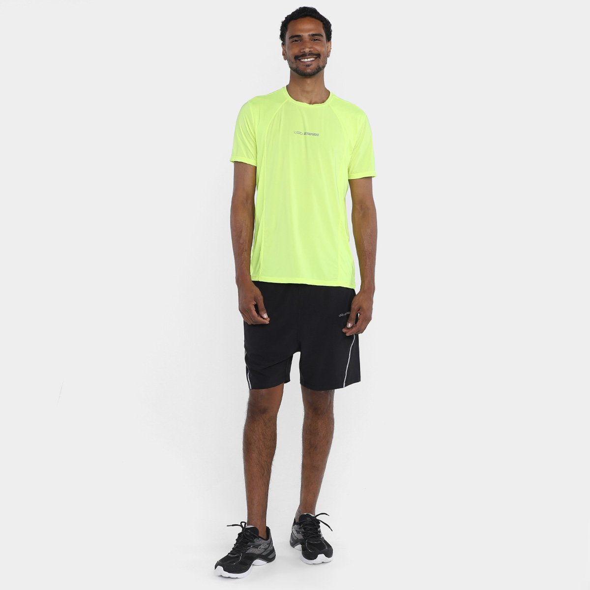Miniatura Bermuda Olympikus c/ Sunga Interna Masculina Preto+Cinza - G