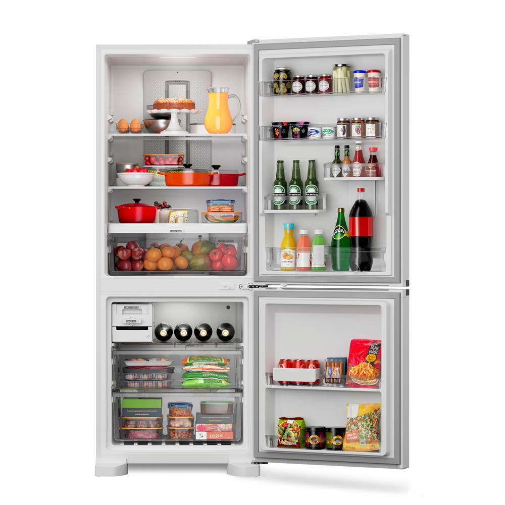Miniatura Geladeira Brastemp Frost Free Inverse A+++ 447 litros cor Branca com Smart Flow e Fresh Box - BRE57FB 110v