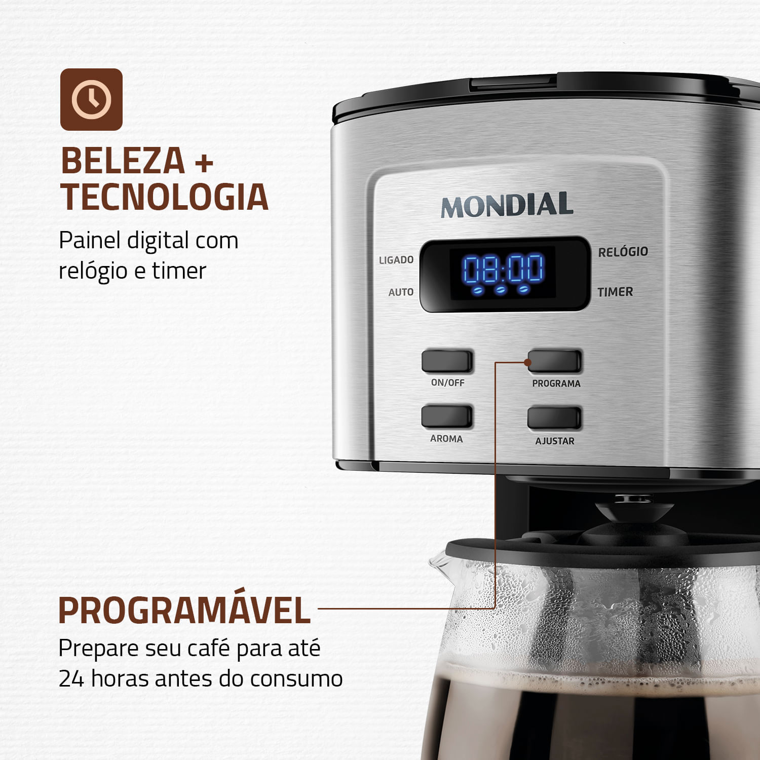 Miniatura Cafeteira Elétrica Mondial C-44-32X-SDI CAFETEIRA C-44-32X-SDI 127V/60HZ .