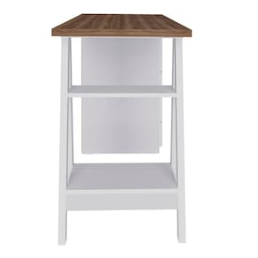 Escrivaninha Artany Spirit II com 5 Gavetas Marrom/Branco