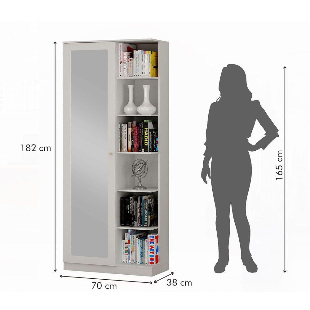 Miniatura Armário Multiuso João Pessoa 1 Porta Com Espelho Valdemóveis