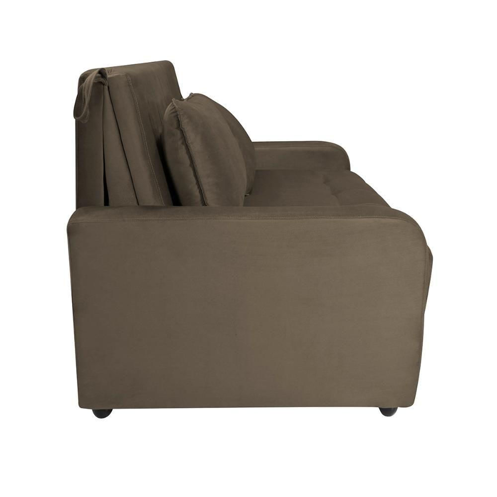 Miniatura Sofá Cama 2 Lugares 138cm Amora New Capuccino Matrix Castor