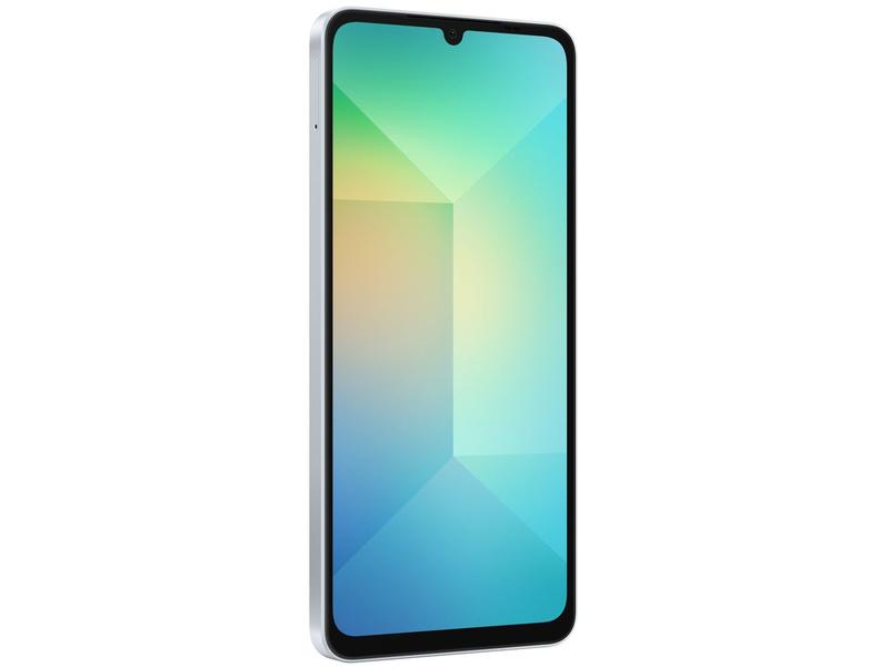 Smartphone Samsung Galaxy A06 128GB 4GB RAM Branco 6,7" Câm. Dupla + Selfie 8MP