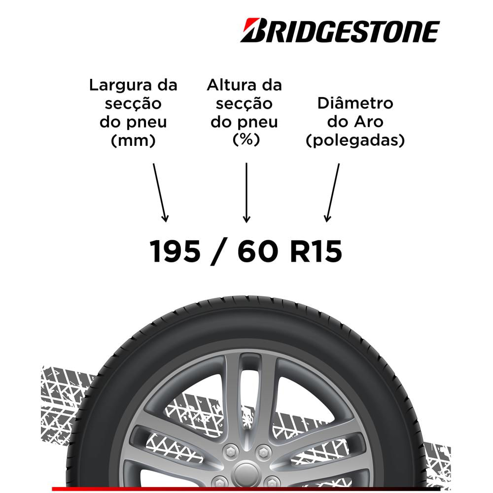 Miniatura Pneu para Carro Aro R15 Bridgestone Ecopia EP150, 195/60R15