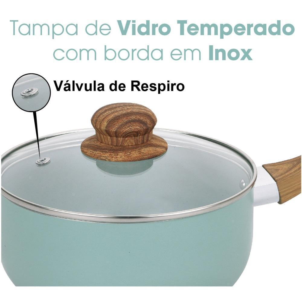 Miniatura Jogo De Panelas Antiaderente Cerâmica Vanilla Sahara 8 Peças