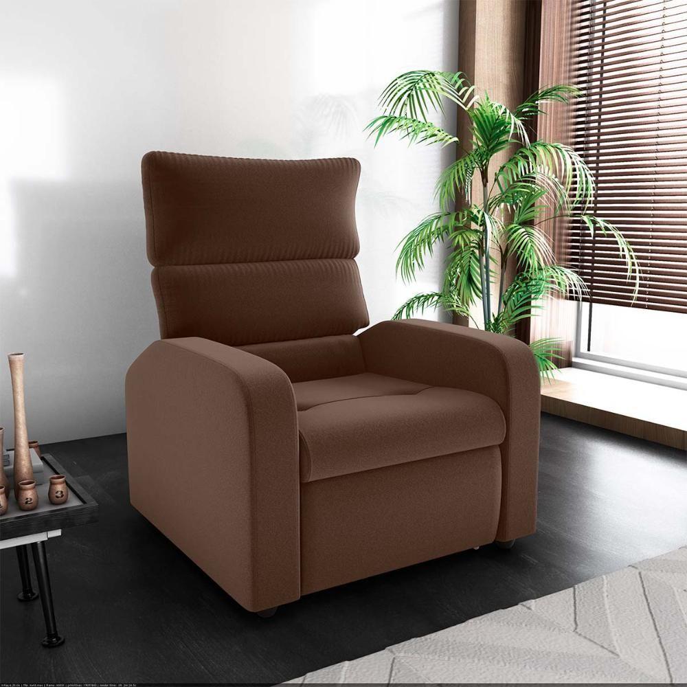 Miniatura Poltrona Do Papai Reclinável Kwid Matrix Veludo Ferrugem