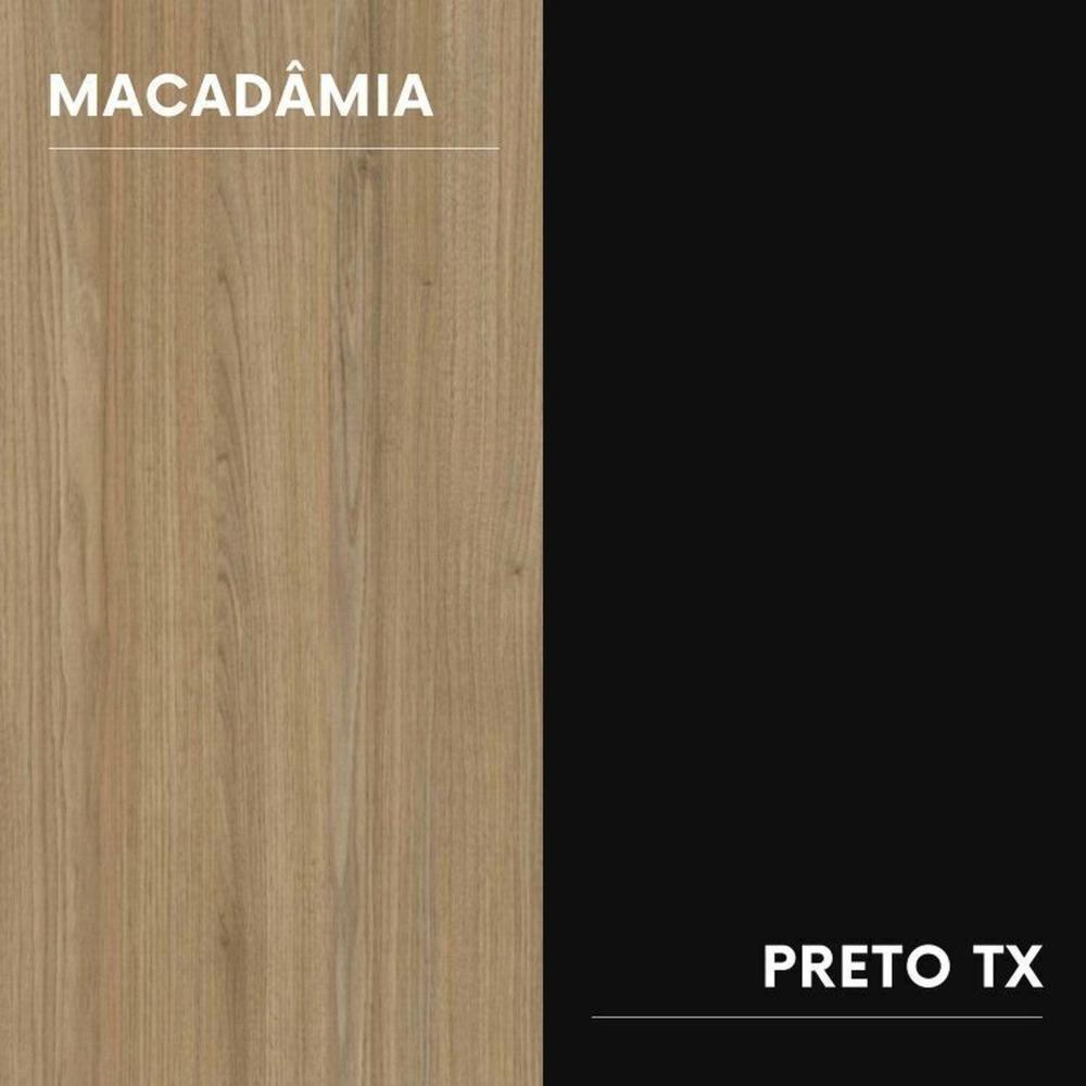 Mesa para Escritório Diretor em L 120x150cm Marrom/Preto