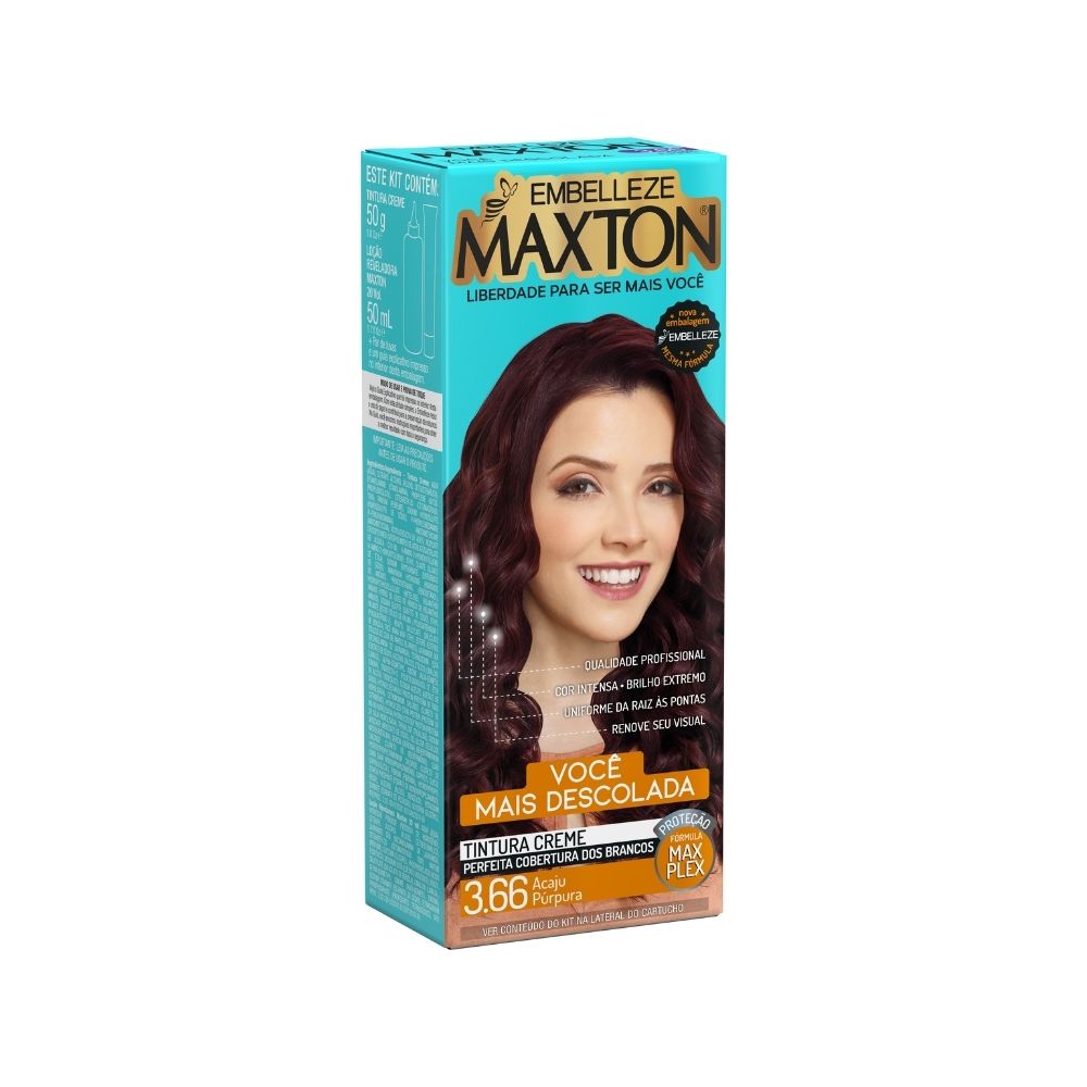 Miniatura Tintura Creme Maxton Acaju Púrpura 3.66