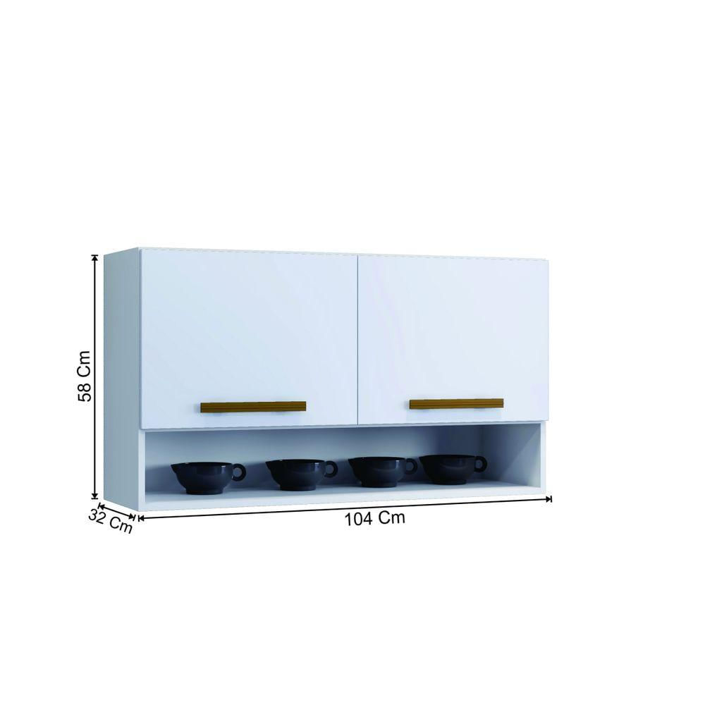 Miniatura Armário Aéreo Beta 2 Portas Arte Móveis Branco