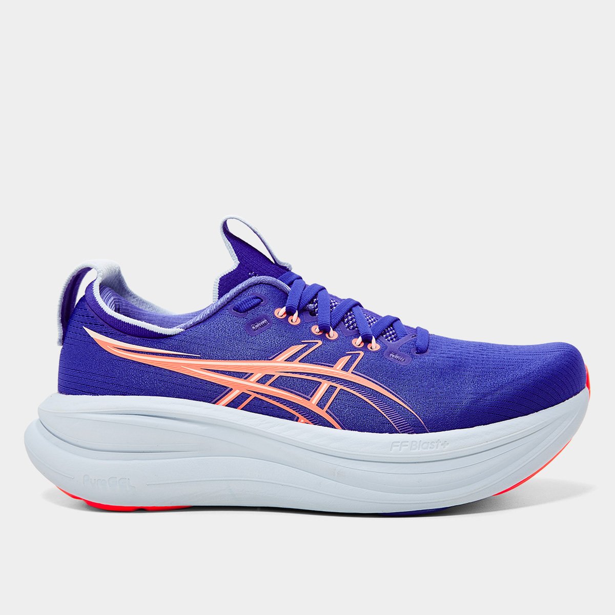 Miniatura Tênis Asics Gel-Nimbus 28 Feminino Azul+Rosa - 34