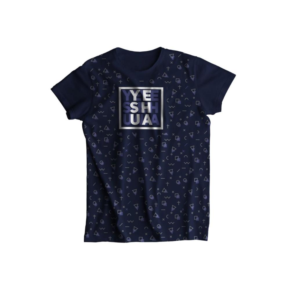 Miniatura Camiseta - Yeshua - Preto Mescla - Tamanho G Azul - G