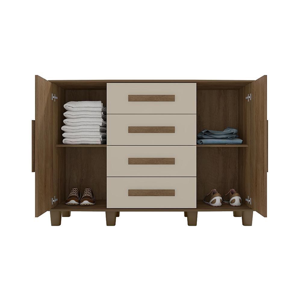 Miniatura Cômoda Com 4 Gavetas Renens Freijó Off White