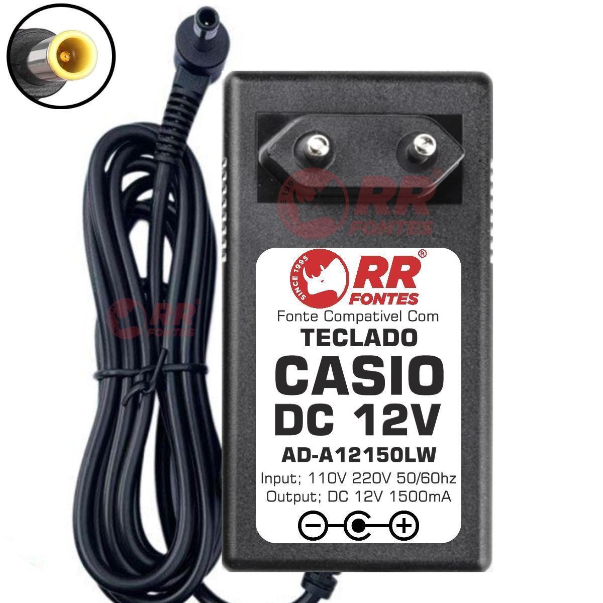 Miniatura Fonte 12V Para Teclado Casio Ctk-700 -7000 Ctk-7200 Ct-X3000