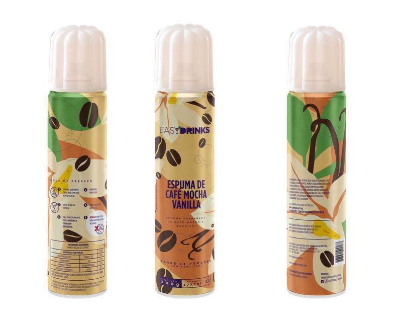 Miniatura Kit 3X Espuma De Café Mocha E Vanilla Easy Drinks 200G Rosa - Preparo para drink - Espuma