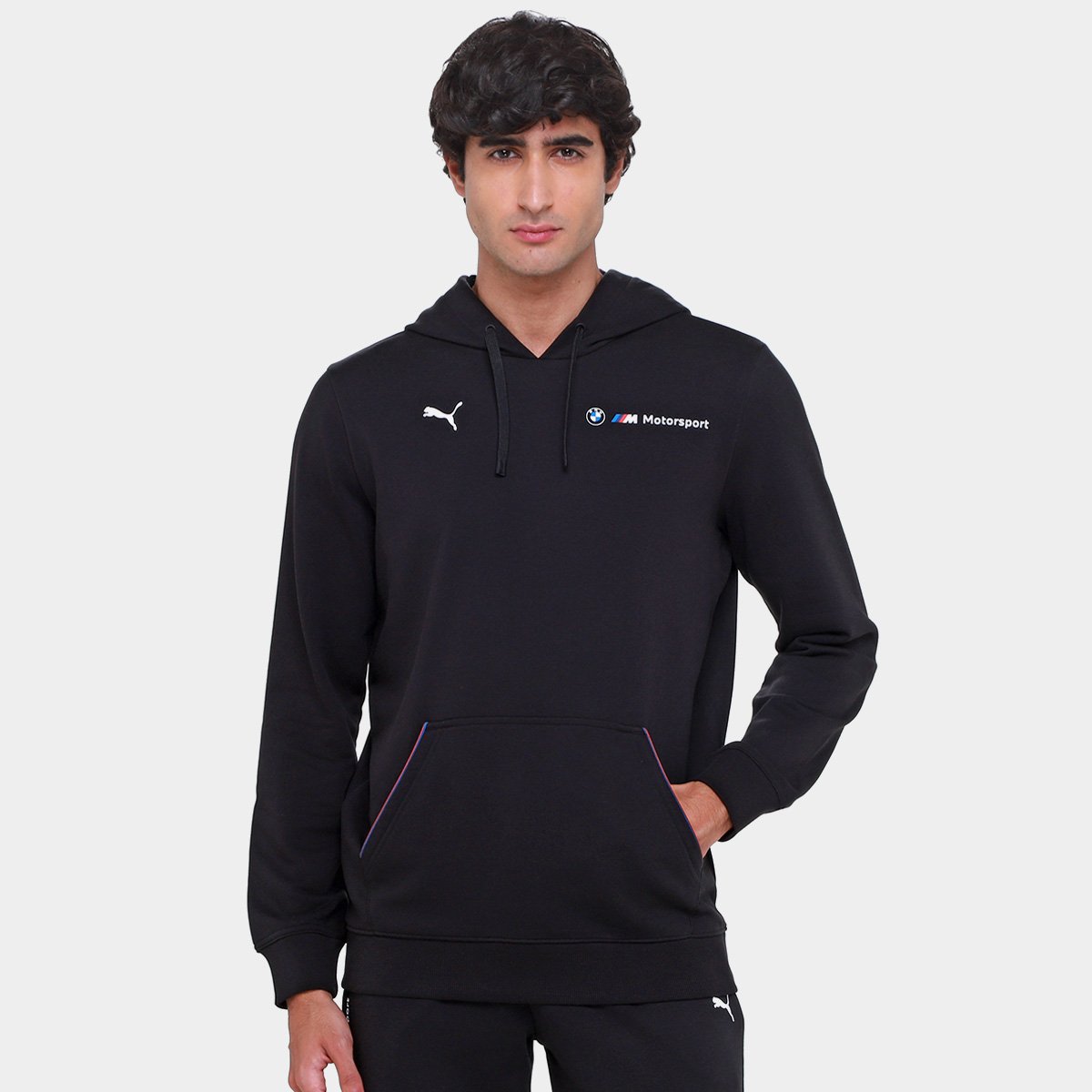 Miniatura Moletom Com Capuz Puma BMW MMS ESS Masculino Preto - G