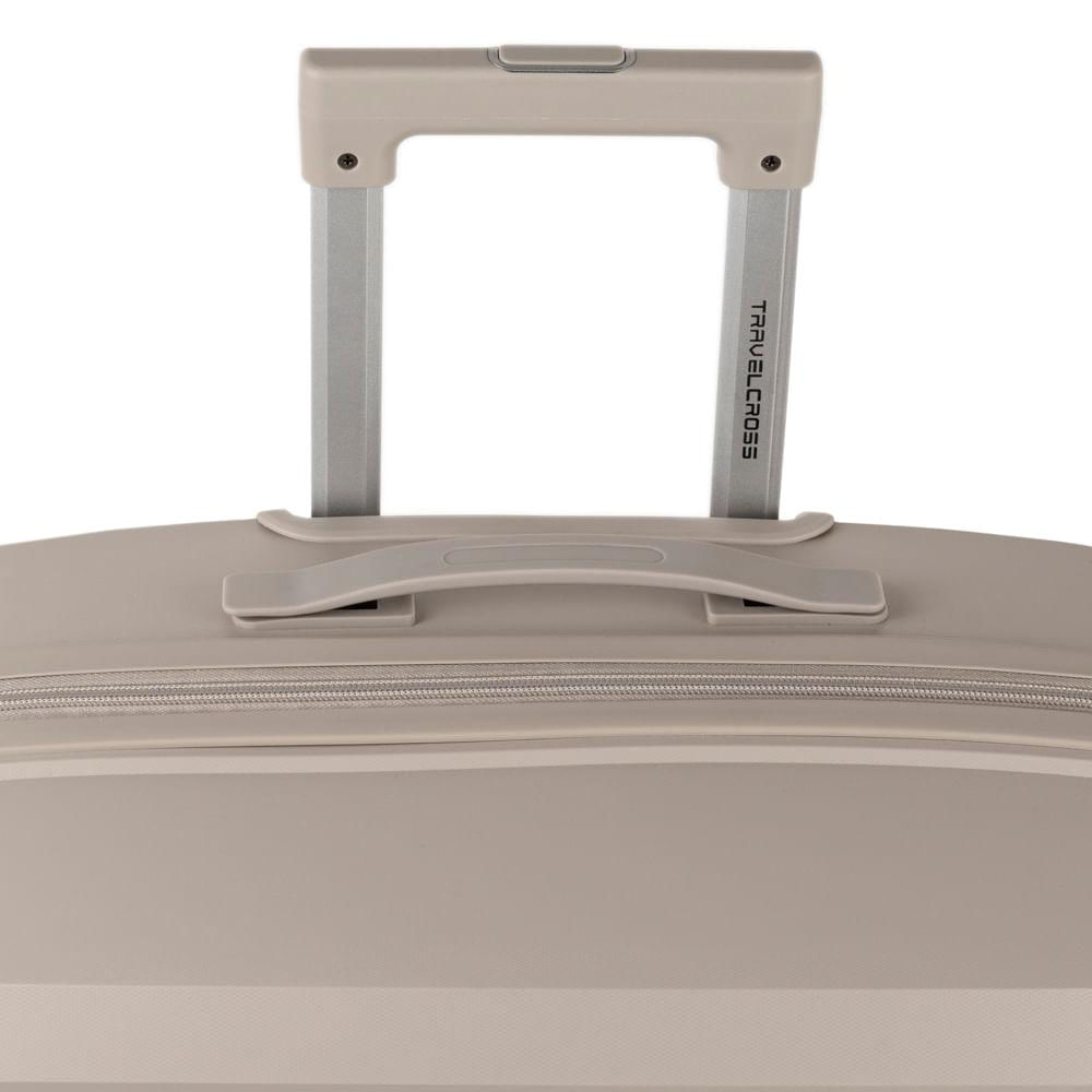 Mala de Viagem Grande 32 Kg Polipropileno 4 Rodas Rover Off White Off white - G