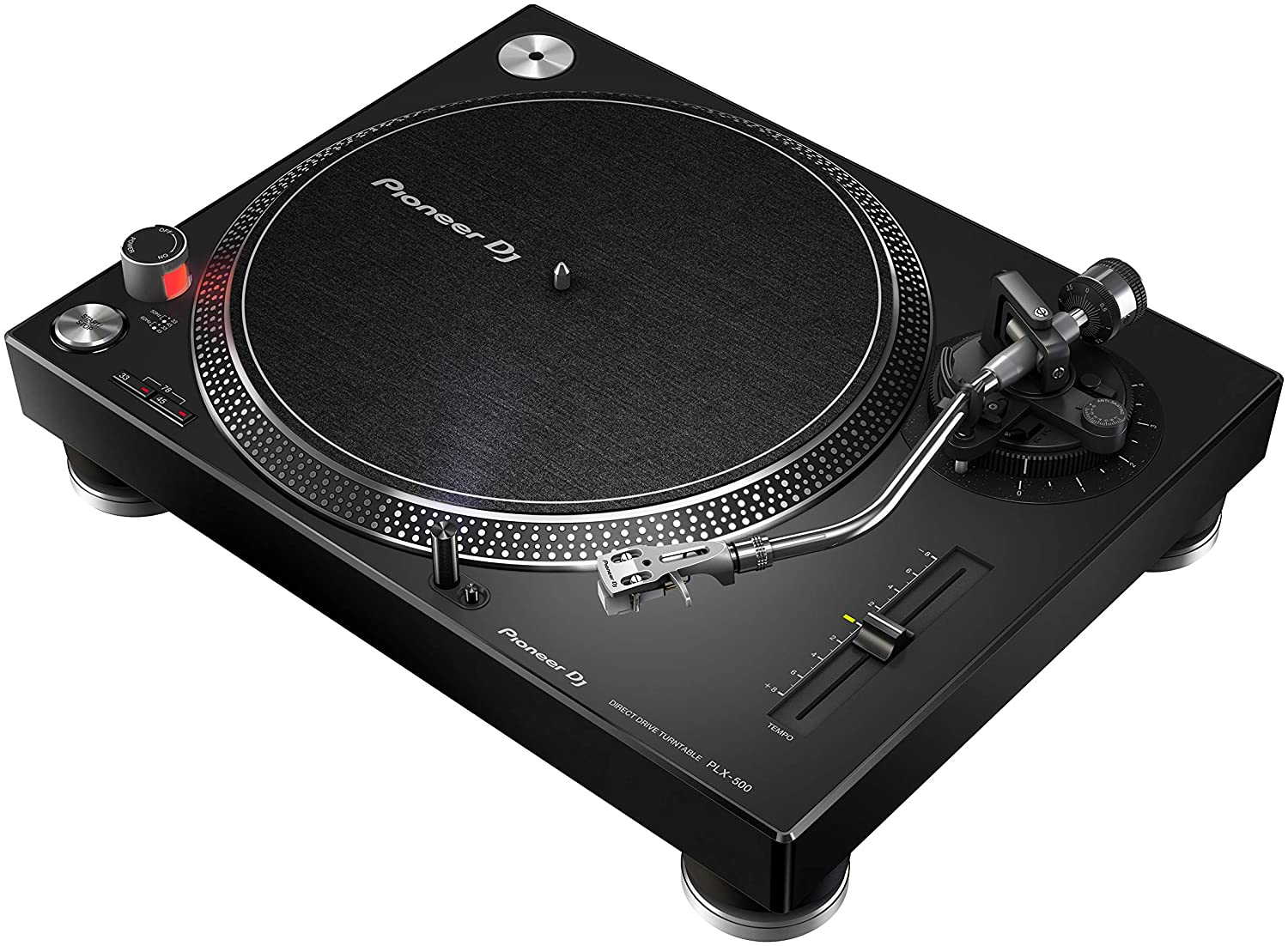 Pioneer DJ PLX500K Toca Discos com Motor de Acionamento Direto Pré Amplificador Headshell com Cartucho e Caneta e saída USB