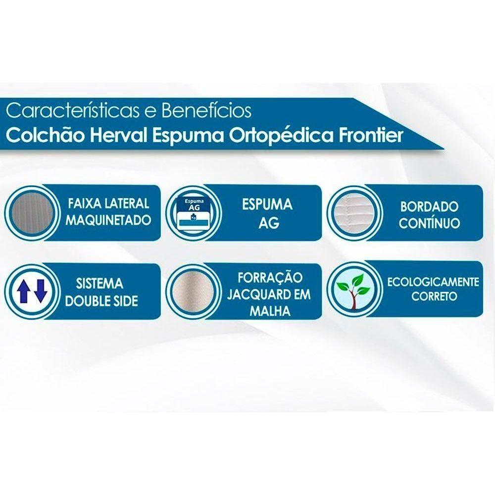 Miniatura Cama Box Baú Queen: Colchão Espuma Herval D28 - Ag65 Frontier + Base Crc Suede Brown(158x198)