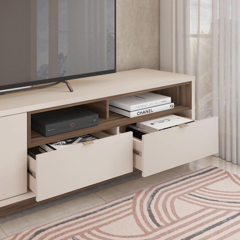 Bancada Rack Tv Até 75 Polegadas 2 Portas New Renda Caemmun