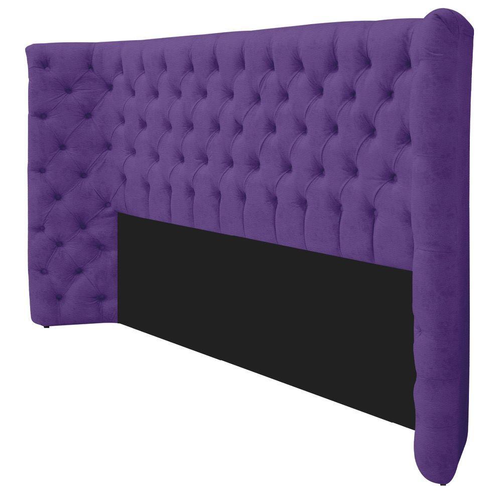 Miniatura Cabeceira Queen Everest P02 160 Cm Para Cama Box Corano - Amarena Móveis Roxo