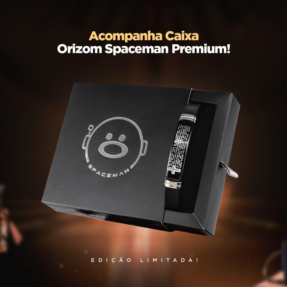 Miniatura Relógio Aço Inox Preto Masculino + Pulseira Pai Nosso +