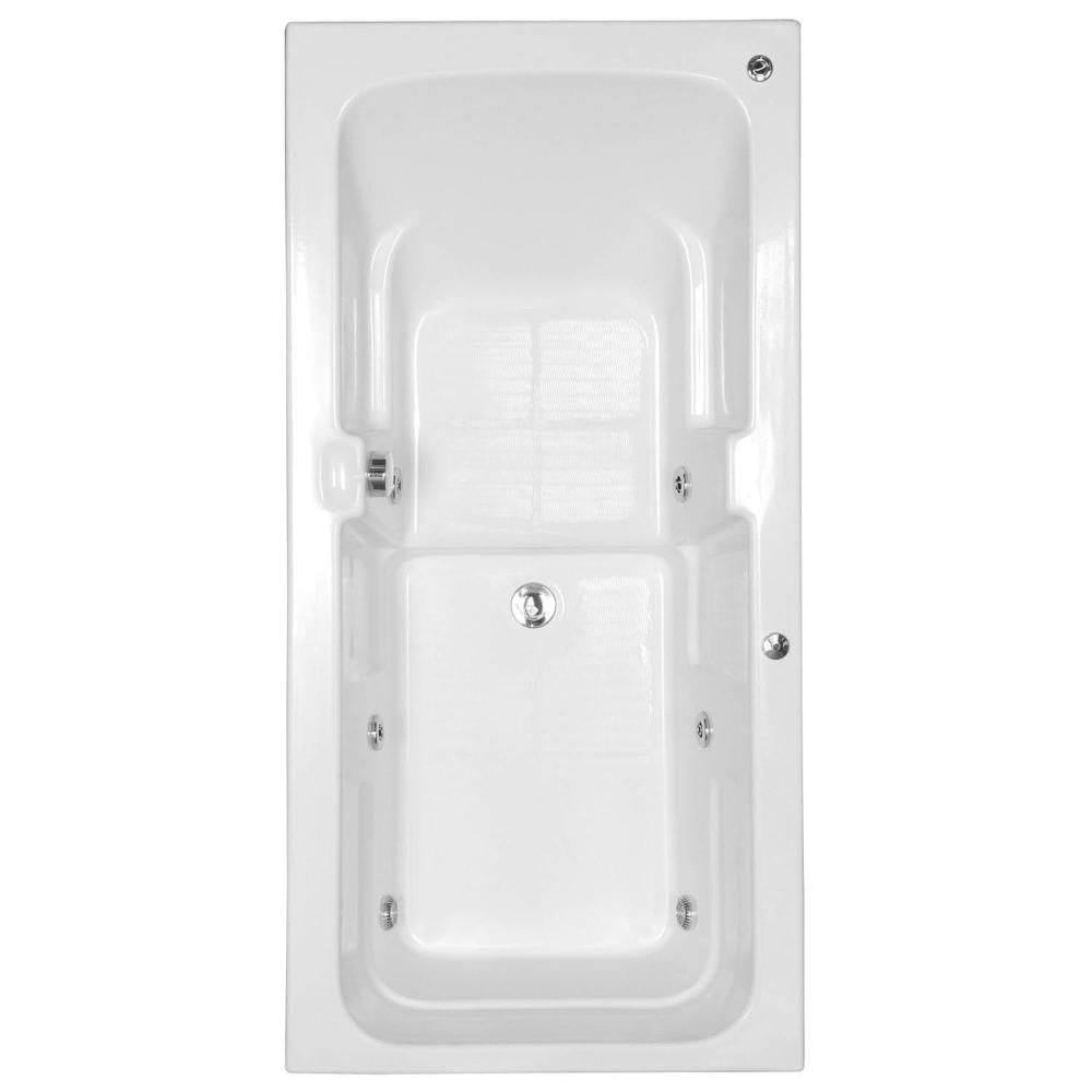 Miniatura Banheira Hidromassagem Astra Box Super Luxo 150cmx85cmx44cm - 04 Jatos Branco Gel-Coat P1 Com Aquecedor 220V